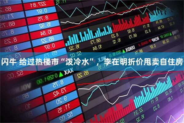 闪牛 给过热楼市“泼冷水”，李在明折价甩卖自住房