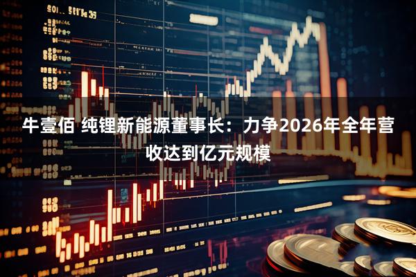 牛壹佰 纯锂新能源董事长：力争2026年全年营收达到亿元规模
