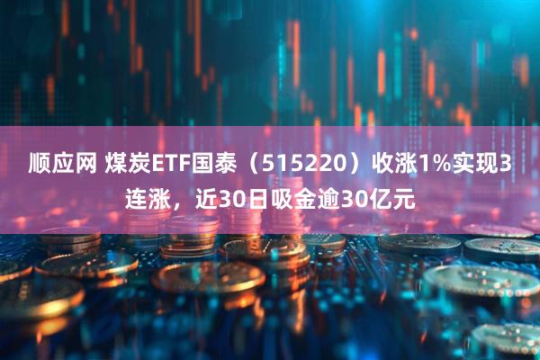 顺应网 煤炭ETF国泰（515220）收涨1%实现3连涨，近30日吸金逾30亿元